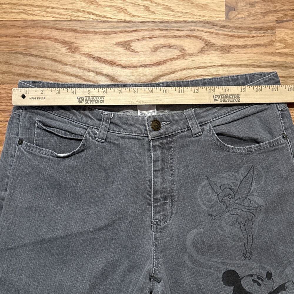 Disney Store Denim Jeans Capri Mickey Minnie Tinkerbell Alice Eeyore Cleo sz 14 - Picture 8 of 9